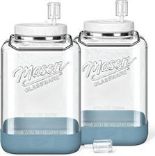 2 Gallon Glass Fermentation Jar with Airlock Lid, Large Wide Mouth