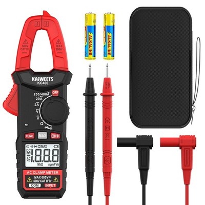 Portable Digital Clamp Meter 2000 Counts High AC Current DC Black Clamp Meter
