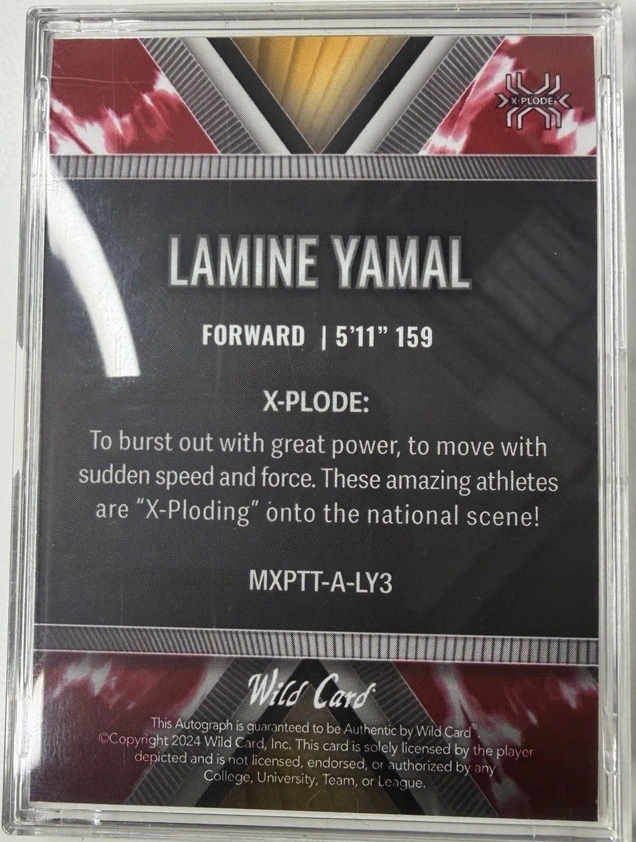 LAMINE YAMAL TRUE 1/1 ROOKIE AUTO 2024 Wild Card Matte X-Plode Auto- Spain LIL🐐 view 3