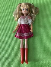 Candy Candy Vintage Polistil Doll With Pink Dress And Original Boots 