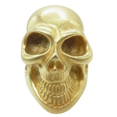 BILL WALL LEATHER Master Skull Ring Gold Coated Sterling Silver Japanese