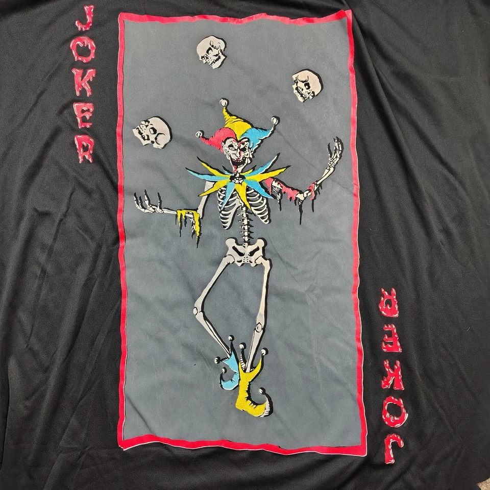 De colección RUBIES COSTUME CO Capa Negra Joker Malabares Esqueleto Gráfico Envejecido Foto 2 de 4