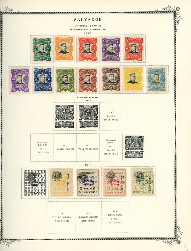 EL SALVADOR Selections on Scott Specialty Album Page Lot #81 - SEE SCAN - $$$