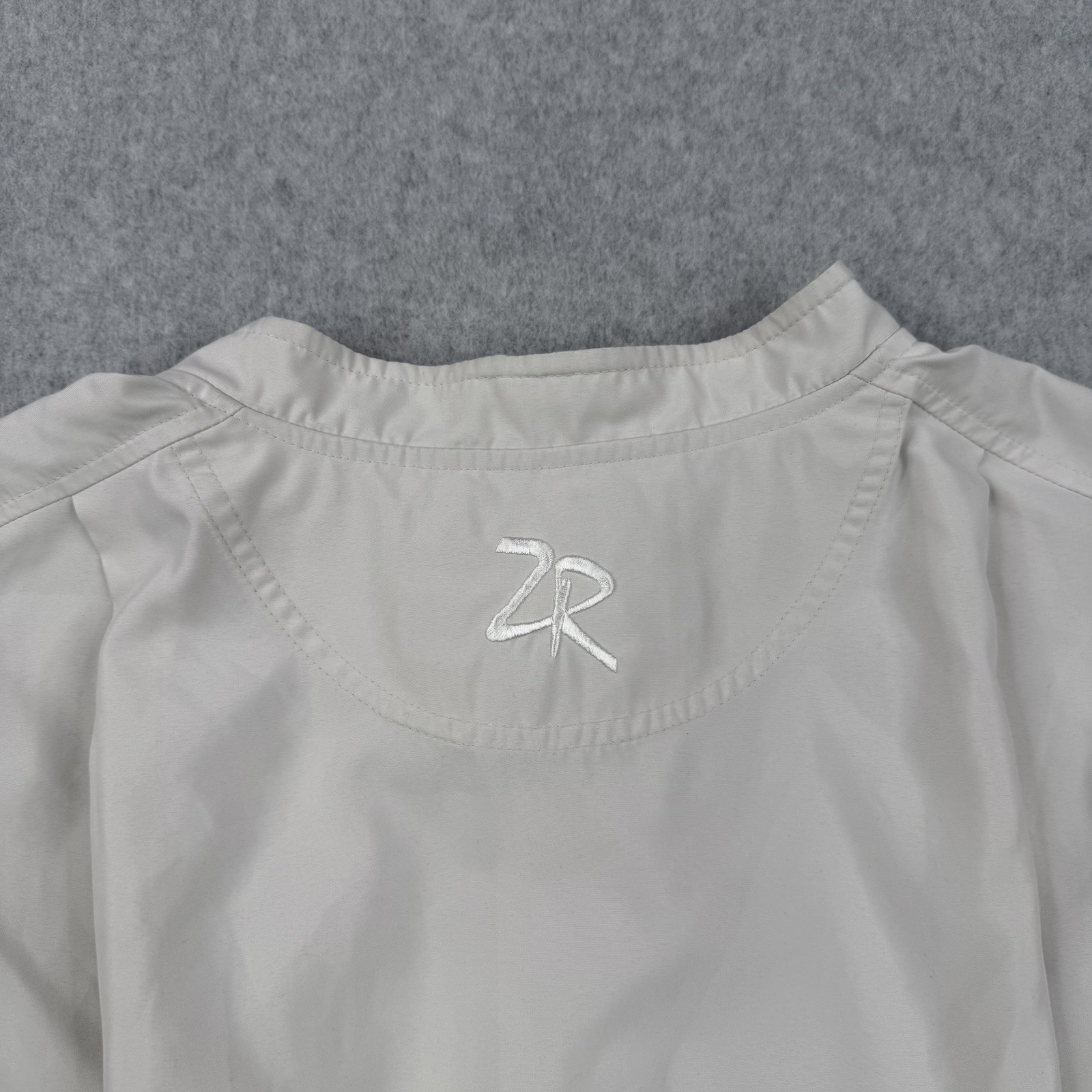 Zero Restriction Jacket Mens XL Ivory 1/4 Button Windbreaker Heritage Club Golf