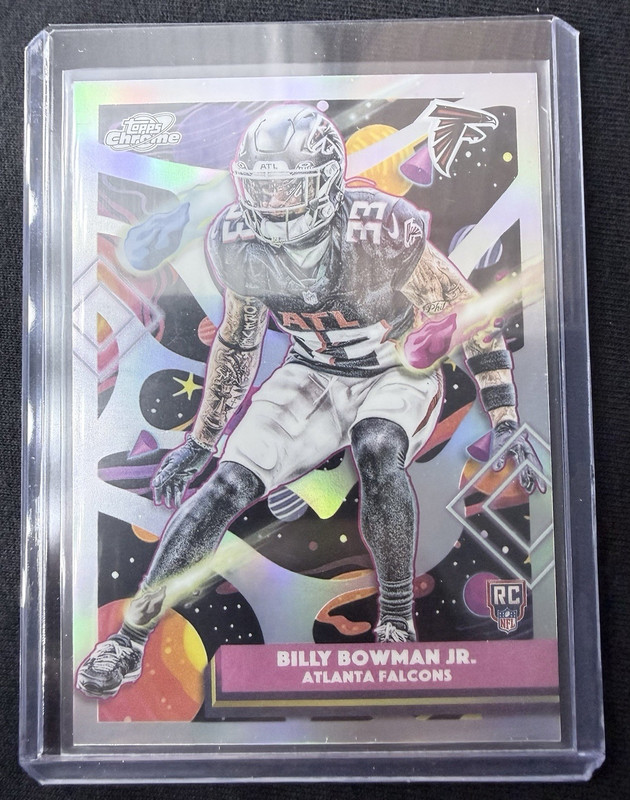 Topps 2025 Topps Chrome Billy Bowman Jr. Rookie Refractor #105 Atlanta Falcons