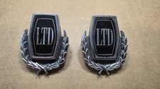 A Pair Of 1973-1978 Ford Ltd Chrome Roof Side Panel Emblems