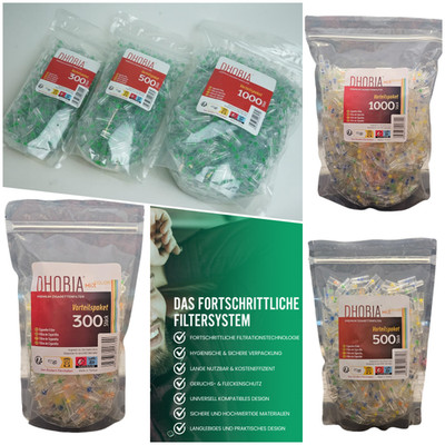 DHOBIA Zigarettenfilter  im Sparpack | Premium-Filter für weniger Teer & Nikotin
