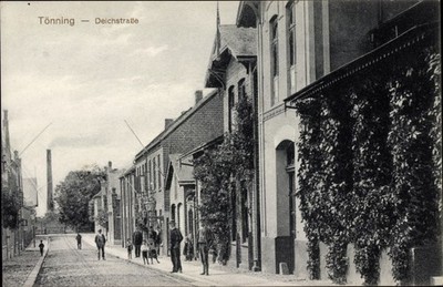 Postcard Tönning an der Eider North Frisia, Deichstraße - 10547372