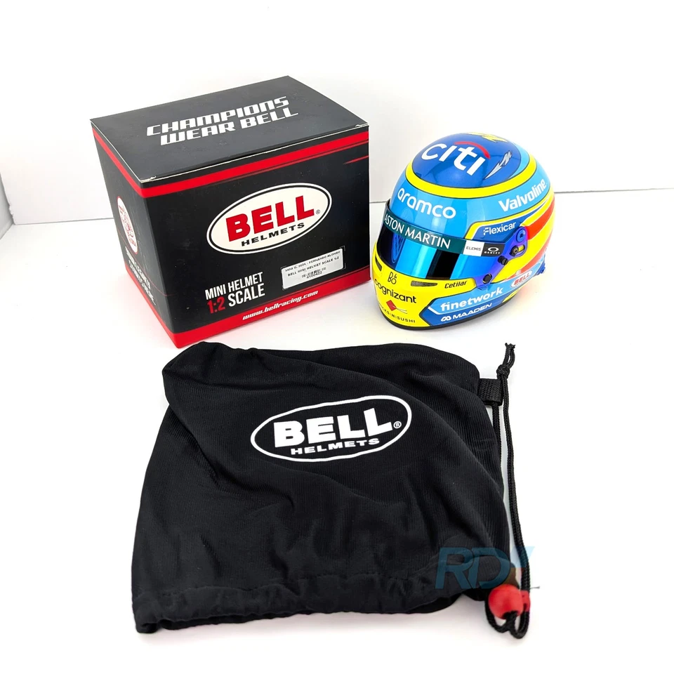 2025 Fernando Alonso Mini Helmet - 1:2 Scale - Bell F1 Aston Martin - 4100422 - Image 2 of 4