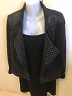 <!--F#f_0-->LIZ JORDAN BLACK/HERRINGBONE CHECK JACKET SIZE 16<!--F/-->
