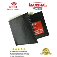New Genuine Leather Wallets For Men Slim Minimalist Bifold Wallet RFID Blocking