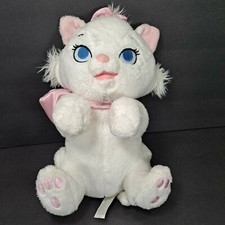 Disney Babies Marie Aristocats Plush White Kitten Cat Pink Bow 9" NO BLANKET