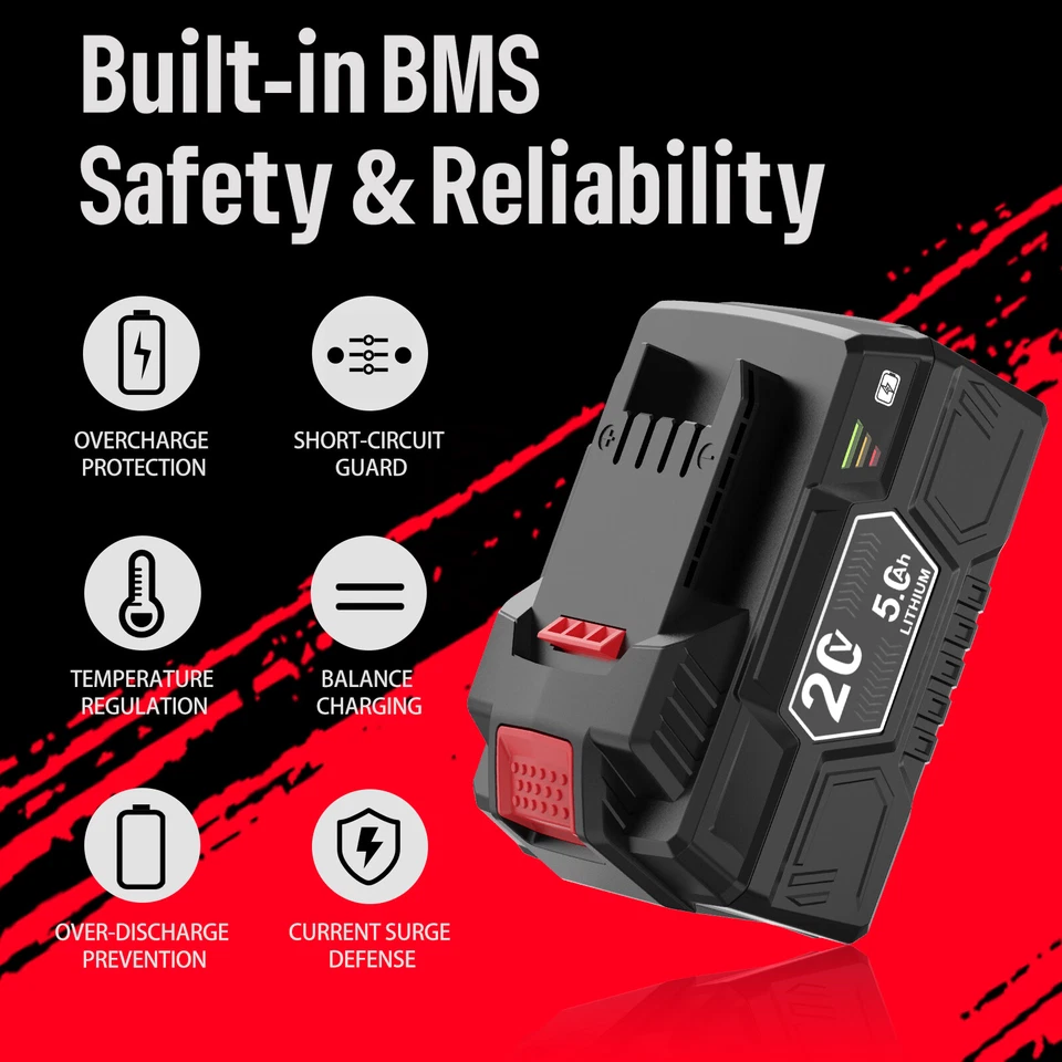 4/2x Para PARKSIDE X20V TEAM Tools Batería 5.0 Ah PLG 20 A1, PLG 20 C3 vatios 20 voltios - Imagen 2 de 4