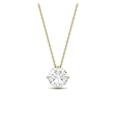 2.00 Carat Moissanite Forever Classic Solitaire Pendant (Charles & Colvard) 