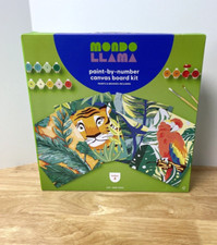 Mondo Llama Paint By Number Canvas Board Kit Makes 4 Paintings Tiger Jungle Art