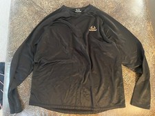 Realtree Men's Size L 42-44 Polyester Top, Base Layer Long Sleeve Black
