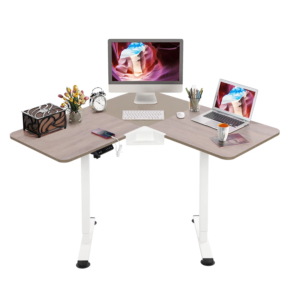 Stand up l shaped desk online