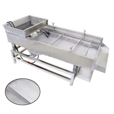 40-95 Stainless Steel Linear Vibrating Screen 9mm Square Holes Double Motor 160W