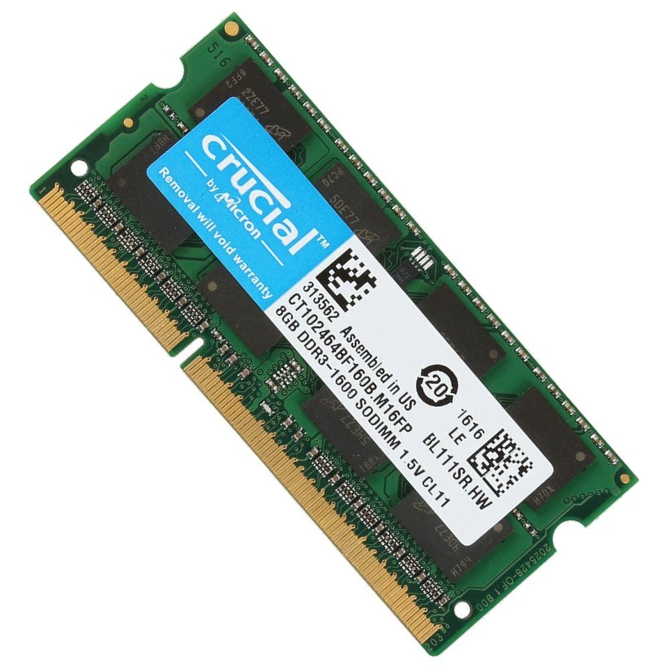 Crucial 8GB 4GB 2GB DDR3 1600MHz PC3-12800S 204Pin SODIMM Laptop Memory LOT UK - Image 3 of 4