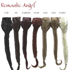 Superior Quality Clip in Fishtail Plaited Ponytail Hair Extension Piece Braid