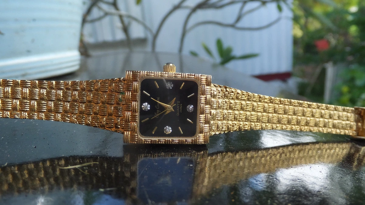 Vintage Diamond Gold Oleg Cassini Watch 31 528 DB AWESOME OLEG CASSINI