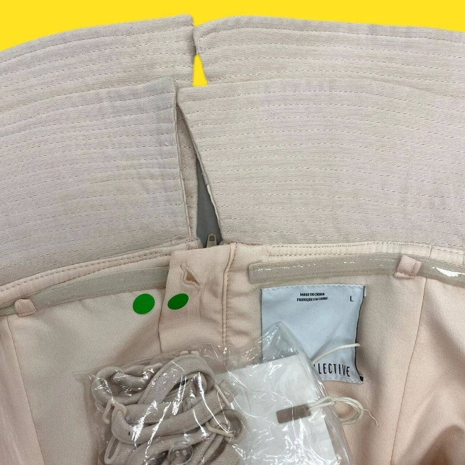 C/MEO COLLECTIVE First Impression Dress, Delicate Ruffled Neckline, Blush, Large - Image 4 of 4