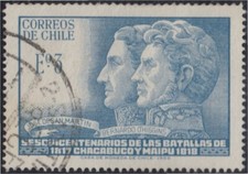 Chile 324 1968 150 Años de las batallas de Chacabuco y Maipú usado