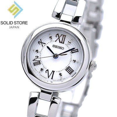 SEIKO Selection SWFA151 Stainless Steel Solar Analog Quartz Watch Silver 23mm