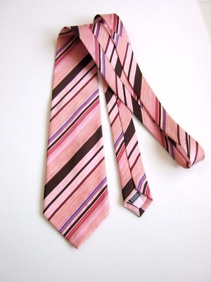 Corneliani Neue Krawatte Rosa Echte Seide und Leinen Made in Italy