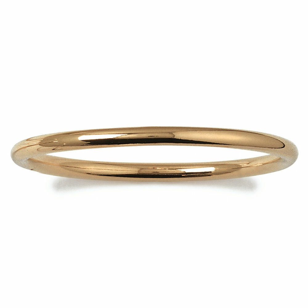 Jonc épais 5mm en plaqué or 18 carats de 62mm pour femme