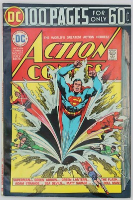 ACTION COMICS #437 DC 1974 Superman Flash Green Lantern Adam Strange Green Arrow