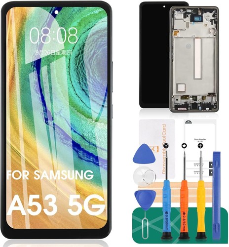 OLED For Samsung A53 5G SM-A536U LCD Display Touch Screen Replacement with Frame