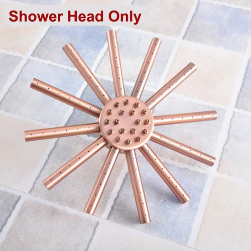 Antique Red Copper Round Rainfall Rain Bathroom Shower Head Shower Arm szh374 - Picture 21 of 24