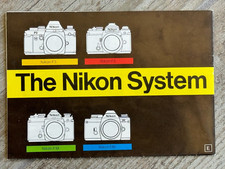 The Nikon System Brochure Fold-Out F3 FE FM EM Camera Lenses  accessories 1980