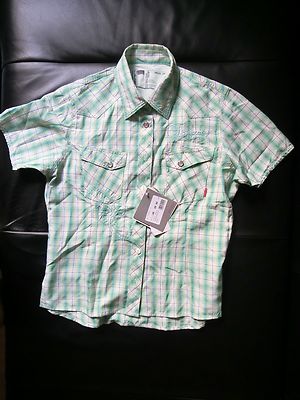 Exxtasy Damen Wander Outdoor Hemd kurzarm grün kariert Größe 38