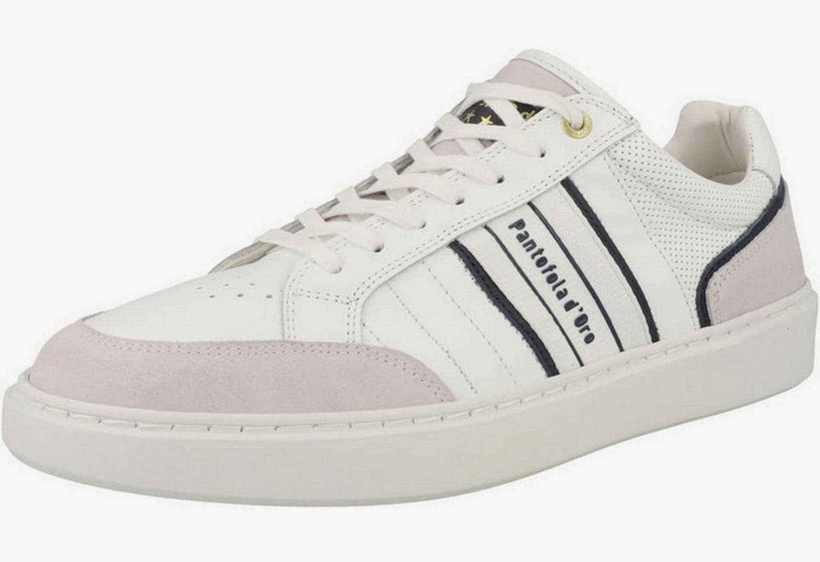 PANTOFOLA D’ORO Pantofola d Oro scarpa stringata Laceno Uomo bassa bianca liscia pelle scarpa bassa sneaker