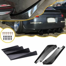 Rear Bumper Diffuser Lip Splitter Shark Fins/Canard Spoiler For Ford Mustang NEW