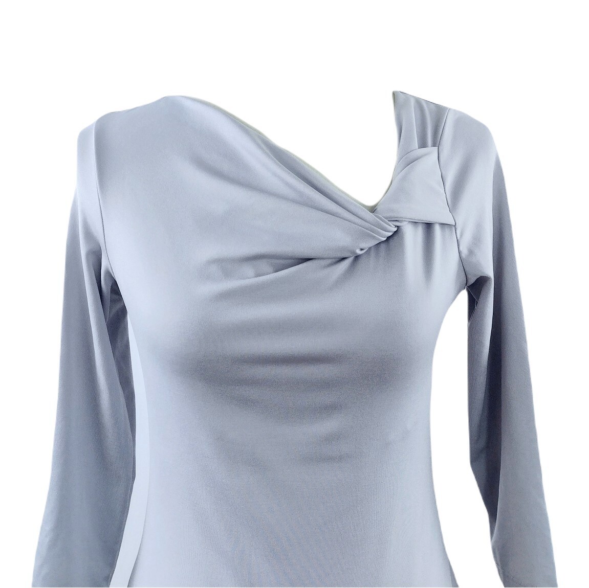 VTG Lucy Perids Top Pullover Silver Gray Dramatic… - image 3