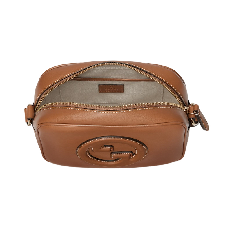 GUCCI Blondie Small $2300 Brown Leather Shoulder Bag New And