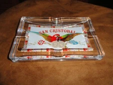 Glass Ashtray Measures 8 " L x 5 " W x 1 " H  New
