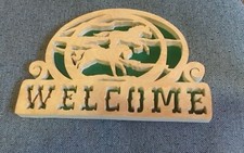 Scrollsaw Art Work Welcome Sign Wall Art Wood-Great Gift Wood Decor