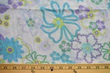 MULTI PRINT ON WHITE SHEER POLYESTER FABRIC 46X56 INCHES 1.25 YARDS