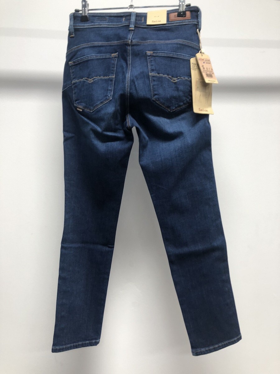 Jean Femme Salsas Skinny Bleu - Taille W27 L32, Neuf Avec étiquettes