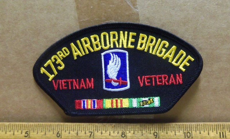 US Army - 173rd Airborne Brigade Vietnam Veteran with Ribbons Embroidered Patch