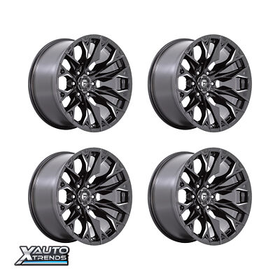 Fuel Off-Road D803 Flame Gloss Black Milled 20X10 6X139.7 -18mm (Set of 4)
