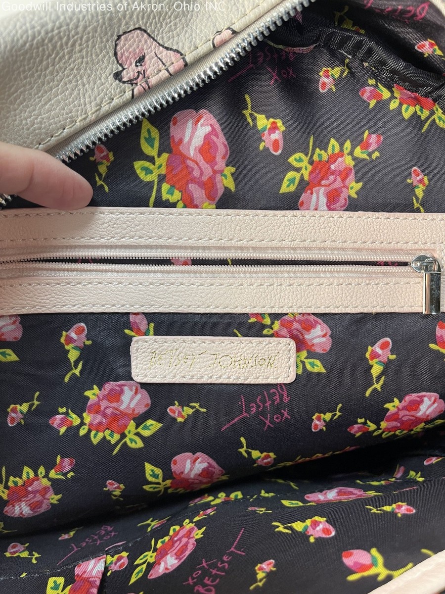 Betsey Johnson Polyurethane Backpack Gently Loved Gray/Pink Poodles Betsey Johnson Polyurethane  main image 4