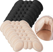 6 Pairs Self-Adhesive Heel Pads Cushion Liners for Women High Heels Shoes