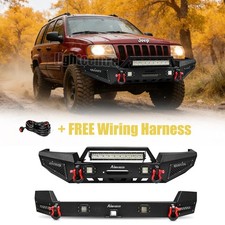 Aaiwa For 1999-2004 Jeep Grand Cherokee Wj Frontrear Bumper Wwinch Platelight Aaiwa For 1999-2004 Jeep Grand Cherokee Wj Frontrear Bumper Wwinch Platelight