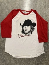 VTG 80s John Anderson Tour Shirt Raglan Screen Stars Size XL Country Music