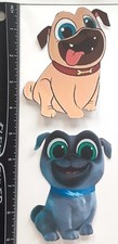 Lot of 2 Brown and Grey Paw Patrol Dogs  SINGLE LAYER Embellishments 928